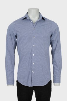 Men's fitted gingham shirt