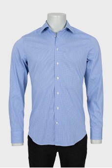 Men's blue gingham shirt