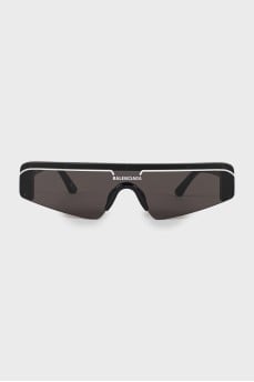 Black browline sunglasses with logo
