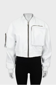Bomber with sewn pocket