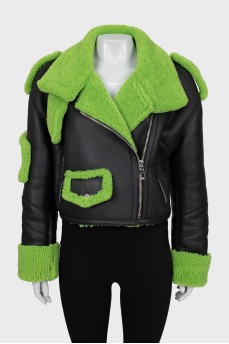 Two-tone cropped jacket