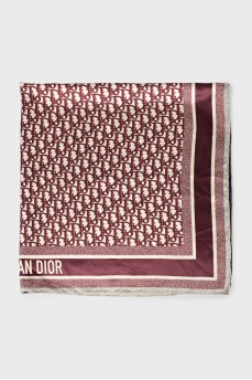 Double-sided scarf with brand logo