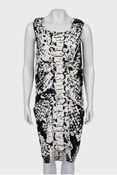 Silk black and white dress