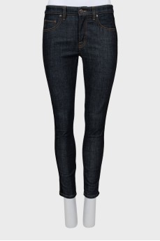 Dark blue jeans with stripes