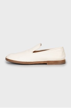 White leather shoes