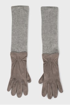 Combined gray gloves