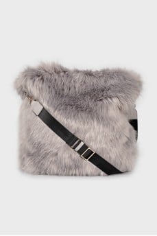 Gray bag with tag