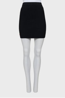 Ribbed fitted skirt