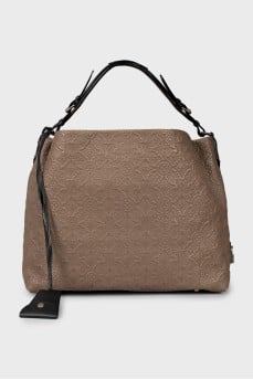 Monogram Leather Antheia Brode Hobo bag