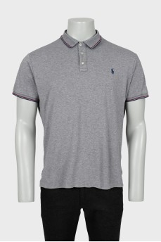 Men's gray polo shirt