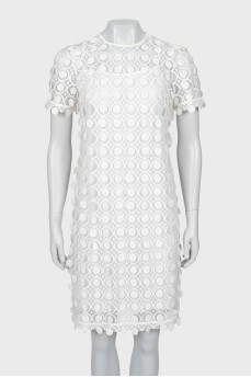 Translucent white dress with decor