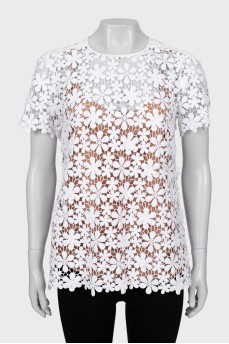 Lace white t-shirt