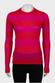 Two-tone striped sweater