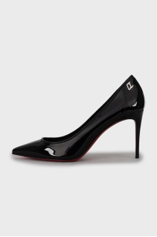 Black patent leather shoes