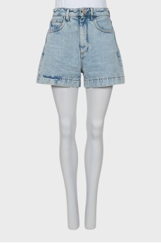 High waisted denim shorts