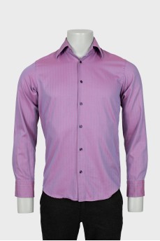 Men's fitted shirt in fine print