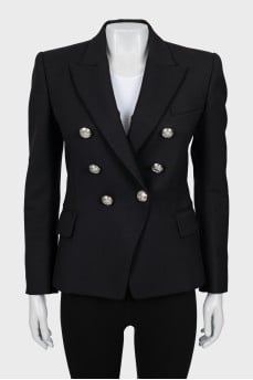 Wool jacket with silver buttons