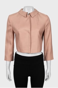 Silk jacket with collar