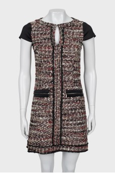 Short sleeve tweed dress