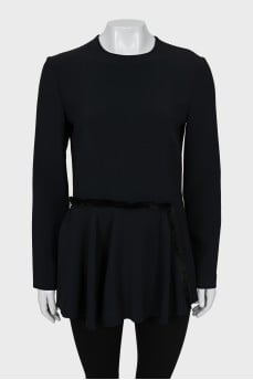 Fitted blouse with fringe