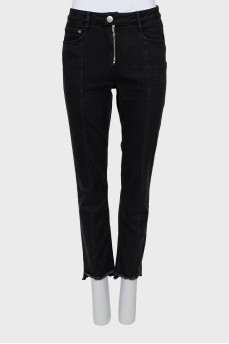 Джинси slim fit з необробленим краєм
