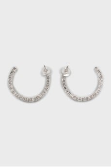 Round earrings with stones