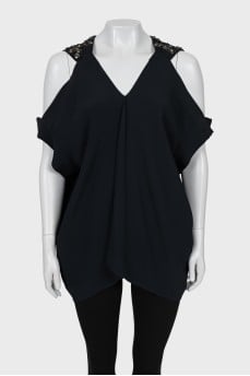 Off shoulder loose fit blouse