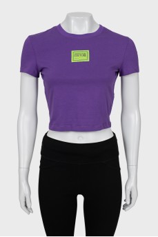 Purple top with brand logo