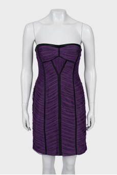 Bodycon dress with raised seams