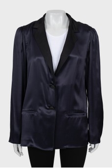 Straight-fit silk jacket