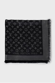 Scarf in signature print with lurex