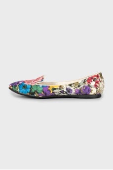 Textile ballerinas in floral print