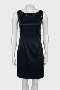 Blue dress decorated with stones
