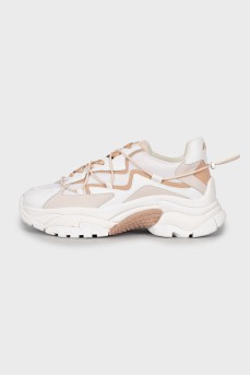 Two-tone chunky sneakers