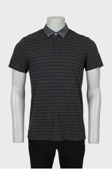 Men's striped polo shirt