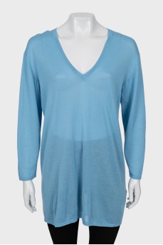 Blue cashmere pullover