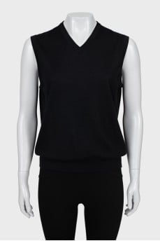 Cashmere and silk vest