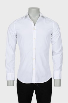 Men's white fitted shirt
