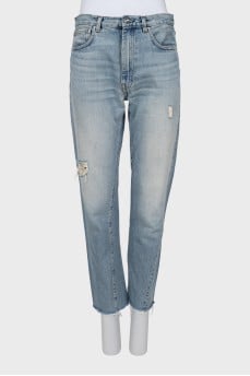 Ripped high waist jeans