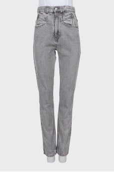 Light Gray High Waist Jeans