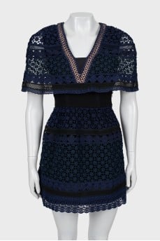 Mini dress with corset insert