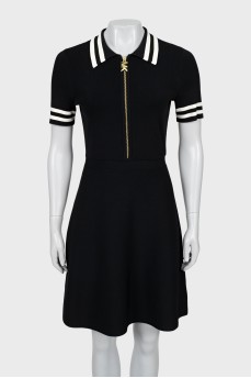 Fitted dress with zipper, with tag