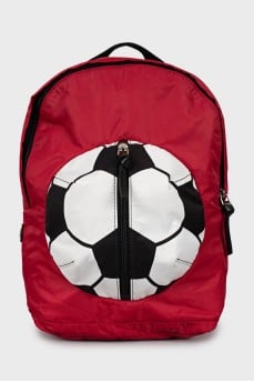 Textile backpack red
