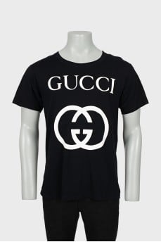 Men's T-shirt with white logo