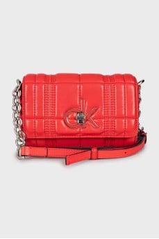 Red quilted bag