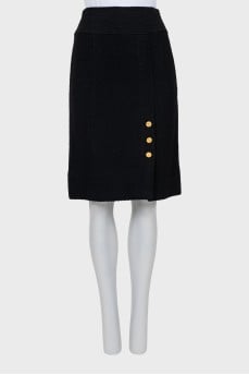 Vintage wool skirt with buttons