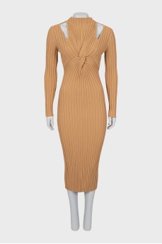 Ribbed bodycon midi dress