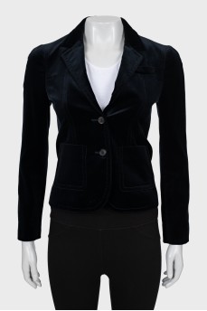 Slim fit velor jacket
