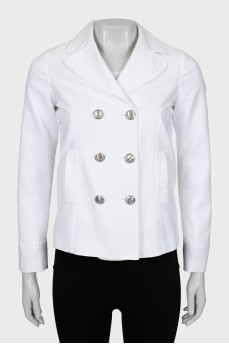 White jacket with silver buttons