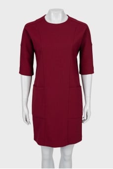 Burgundy dress with tag